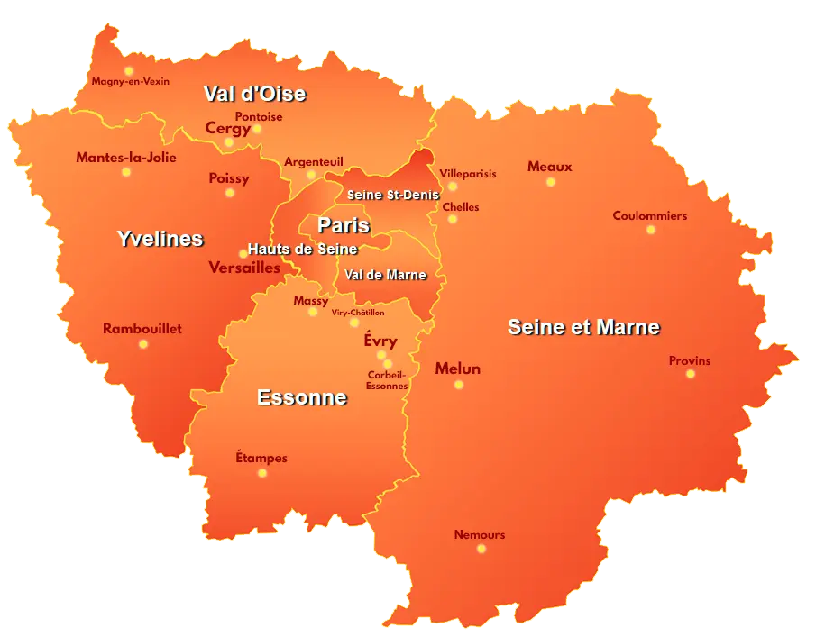 Carte Ile de France